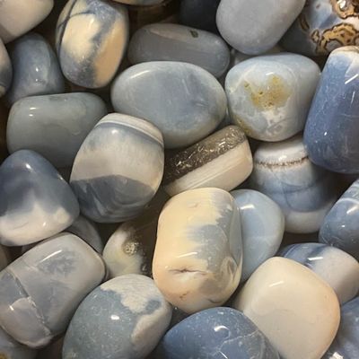 Opal Blue High Quality Tumbled Stone .75"-1"