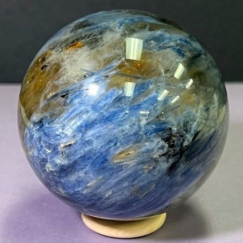 Kyanite Blue in Quartz High Quality Sphere - Select