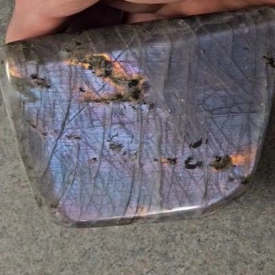 Labradorite Freeform w/Purple &amp; Gold Flash - Select Weight