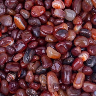 Agate Red Dyed Tumbled Stone .75"-1"