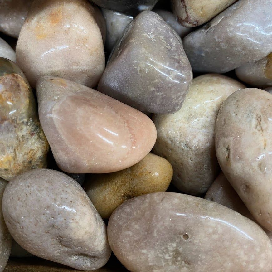 Amethyst Pink Tumbled Stone, Size: 1.25&quot;-1.5&quot;