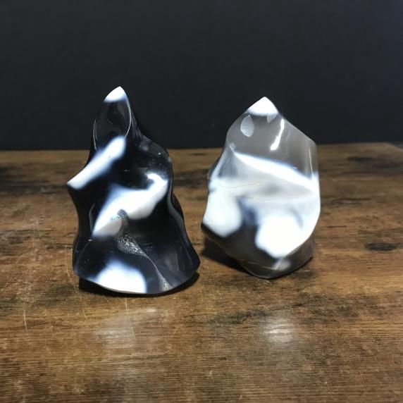 Agate Orca Standing Flame - select weight, Size: 225-290g