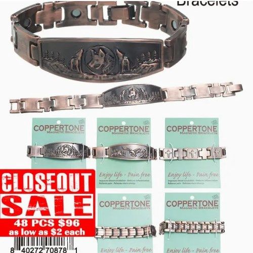 Magnetic Copper Finished Alloy Bracelets