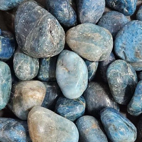 Apatite Blue  Tumbled Stone 1&quot;-1.5&quot;