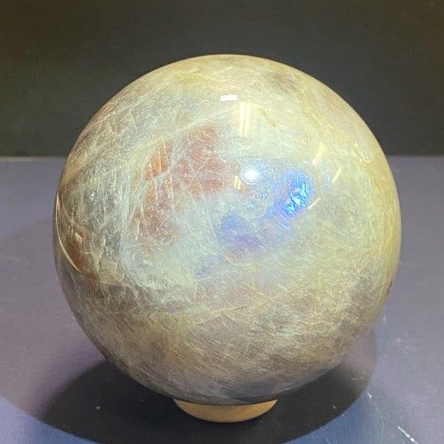 Moonstone Sunstone Feldspar Multi-Flash Sphere - Select