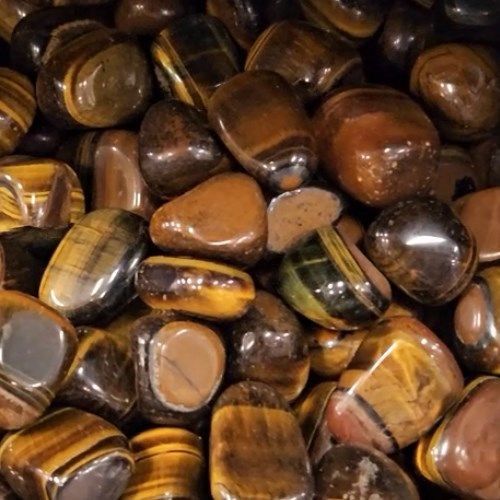 Tiger Eye Tumbled Stone .75&quot;-1&quot;