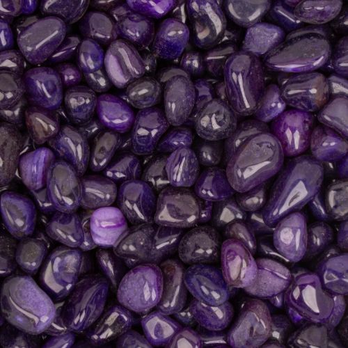 Agate Purple Dyed Tumbled Stone .75&quot;-1&quot;