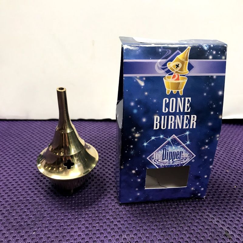 Incense Burner Brass Cone Burner boxed 2.5 &quot;