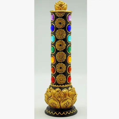 Incense Burner Tower w/ Chakras &amp; Lotus