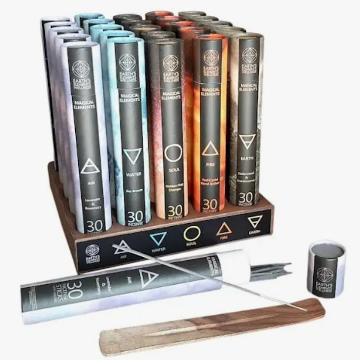 Magical Elements Incense Sticks 30/box &amp; Burner - Select