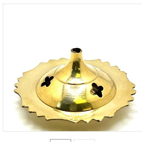 Incense Burner Brass Cone Burner 2 pieces 2&quot; x 2.5&quot;