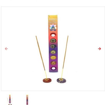 Seven Chakra Gem Stone Incense Burner
