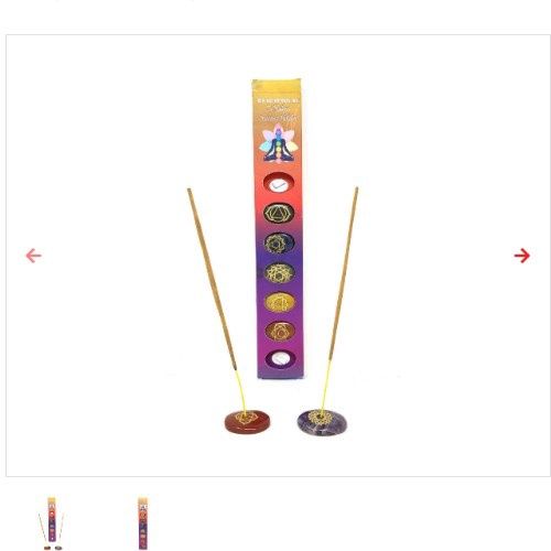 Seven Chakra Gem Stone Incense Burner