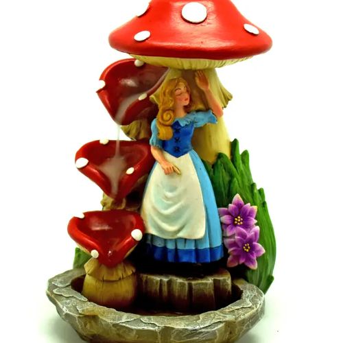 Backflow Burner - Alice in Wonderland w/ Mushrooms 7&quot;