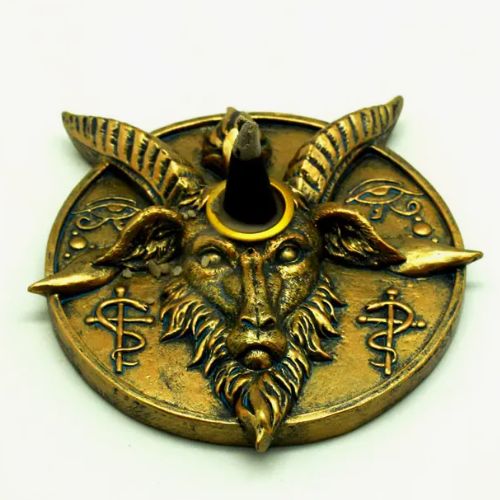 Incense Burner Baphomet Head 4&quot;