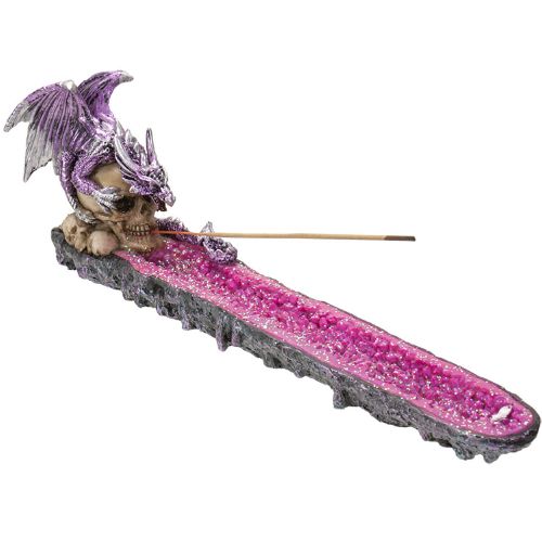 Dragon Purple Incense Burner 11.5&quot; Long