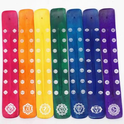 Incense Burner Chakra w/ Matching Color 10.5"