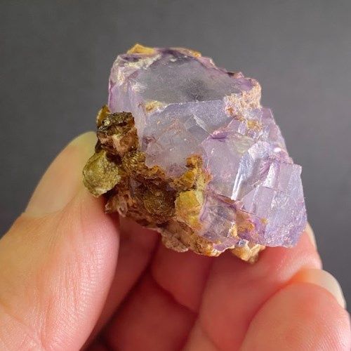 Mineral Specimens from China #1 - Select, Type: A) 52g Fluorite w/ Siderite from YGX