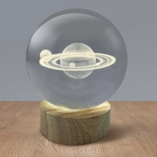 Saturn Night Light Crystal Ball