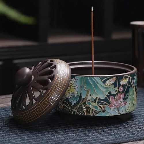 Lotus Incense Burner- Enamel