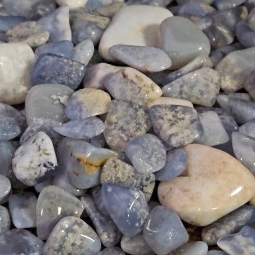 Chalcedony Blue Tumbled Stone .5&quot;-1&quot;