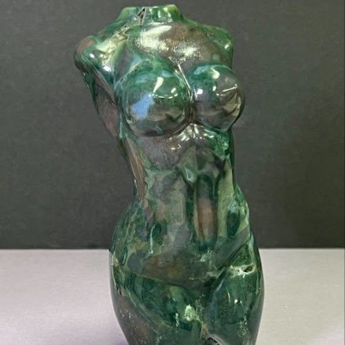 Agate Moss Large Goddess Body Female Torso 845g