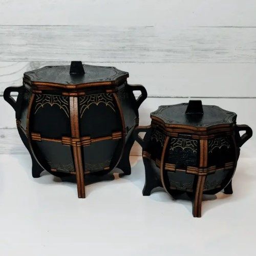 Cauldron Birch Engraved With Lid / Large
