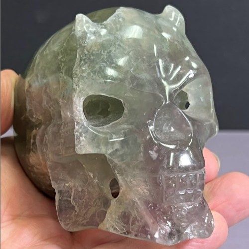 Fluorite Devil Skull 785g