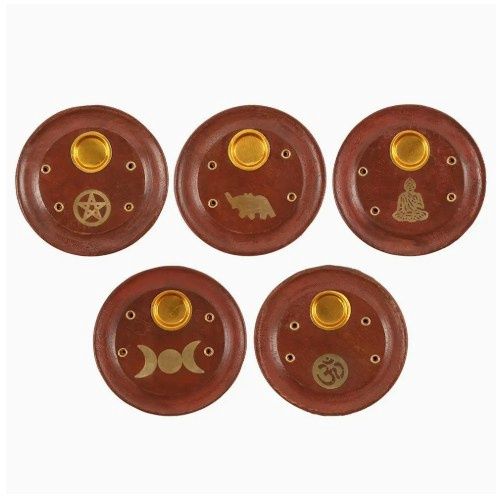 Round Wooden Incense Burners