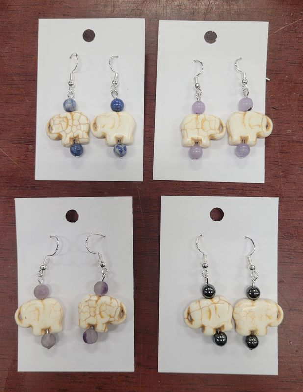 Earrings White Elephant