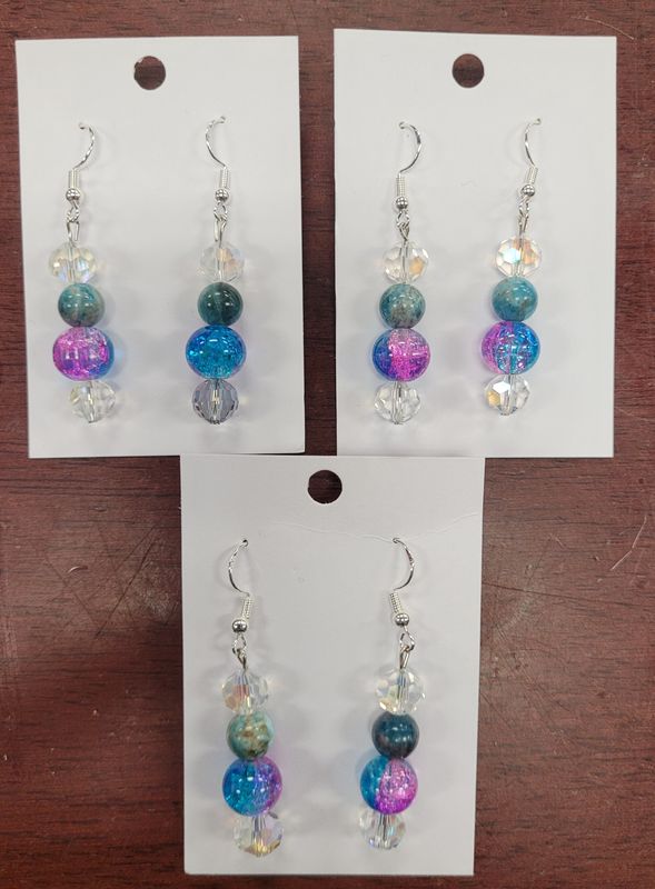 Earring Crackle Quartz