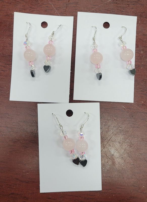 Earring Rose Quartz