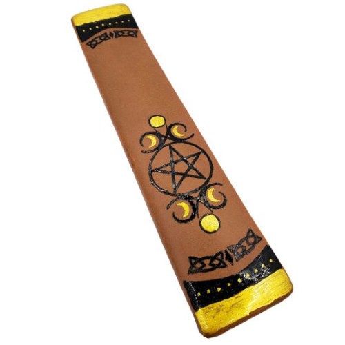 Triple Moon Pentacle Ceramic Incense Burner