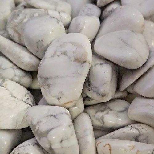 Howlite Tumbled Stone .75&quot;-1.25&quot;