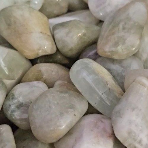 Prasiolite aka Green Amethyst Tumbled Stone 1"-1.25"