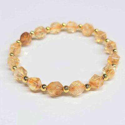 Bracelets 8mm Faceted Elastic
