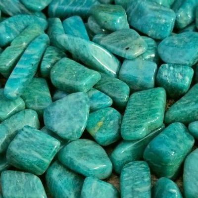 Amazonite Green Dark Tumbled Stone .5"-1"