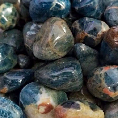 Apatite Blue Tumbled Stone High Quality 1&quot;-1.25&quot;