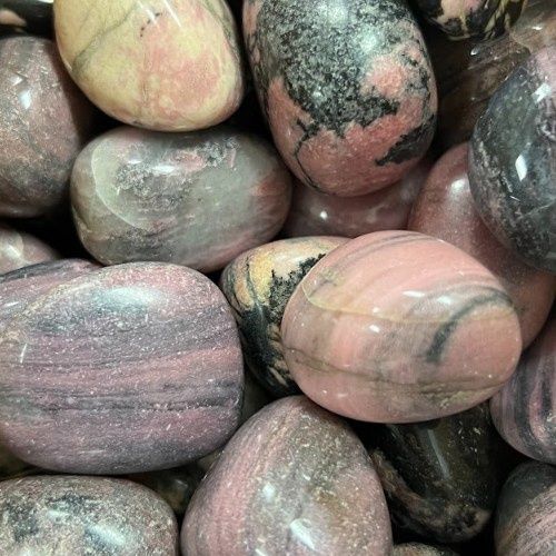 Rhodonite Pastel Tumbled Stone 1"-1.25"