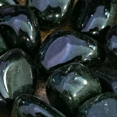 Goldstone Green Tumbled Stone 1"-1.25"