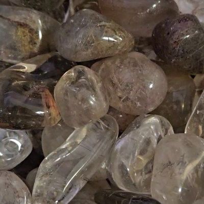 Quartz Golden Rutilated Tumbled Stone .75"-1.25" .