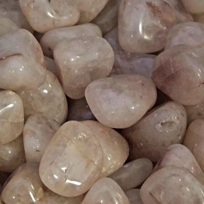Quartz Strawberry Light Tumbled .75"-1"