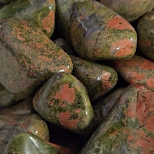 Unakite Tumbled Stone 1&quot;-1.5&quot;