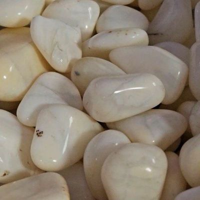 Opal White High Quality Tumbled Stone .75"-1"