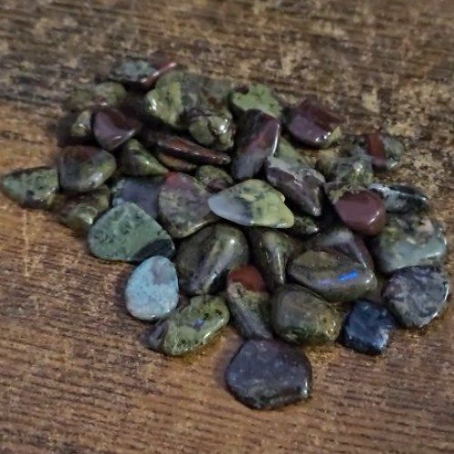 Jasper Dragon Blood Tumbled Stone .5&quot;