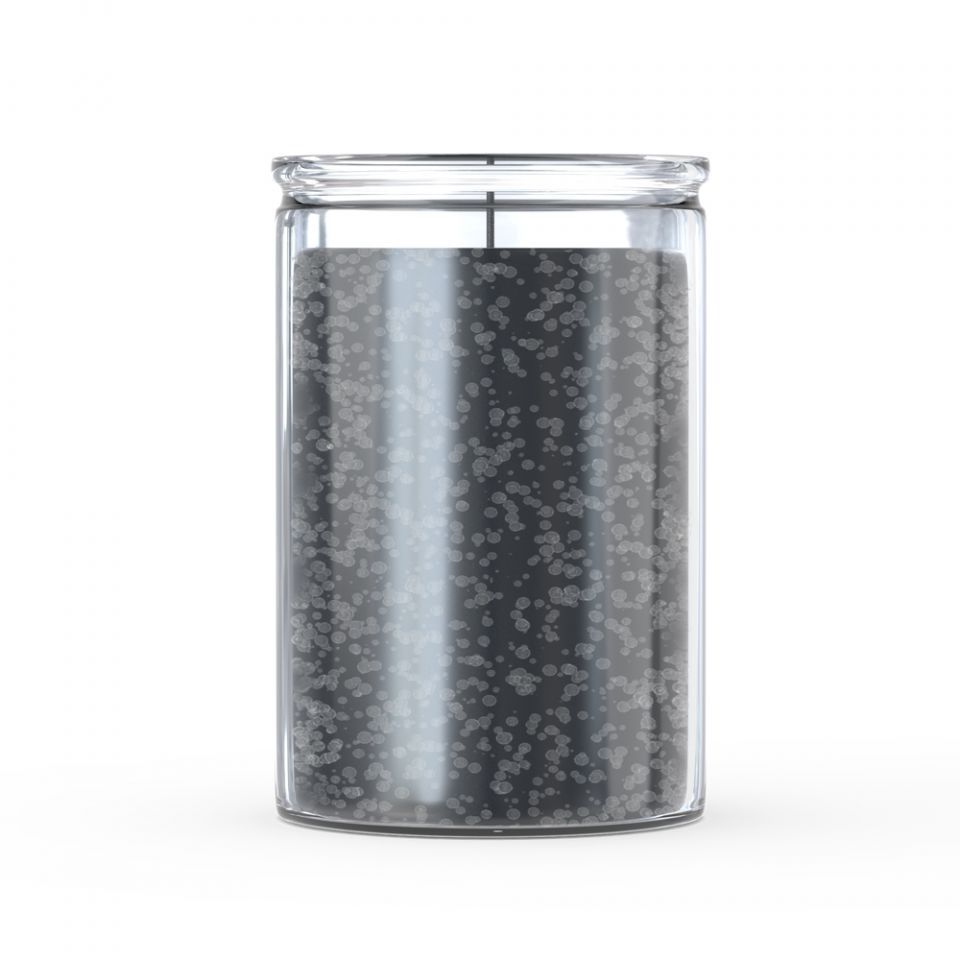 Candle 50 Hour Glass Jar, Color: Black
