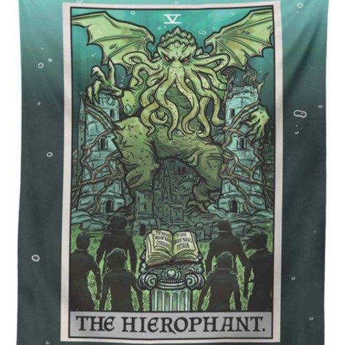 Terror Tarot Card Tapestry - Select, Type: Cthulhu, Dreaming King of R’lyeh / Hierophant 60x50