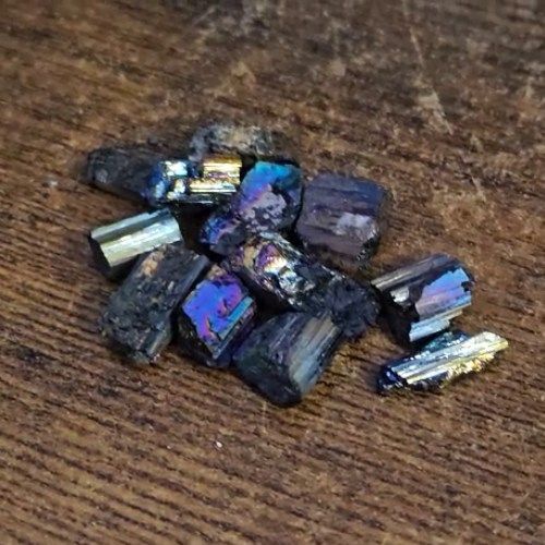 Tourmaline Black Aura Titanium .25&quot;-.5&quot;