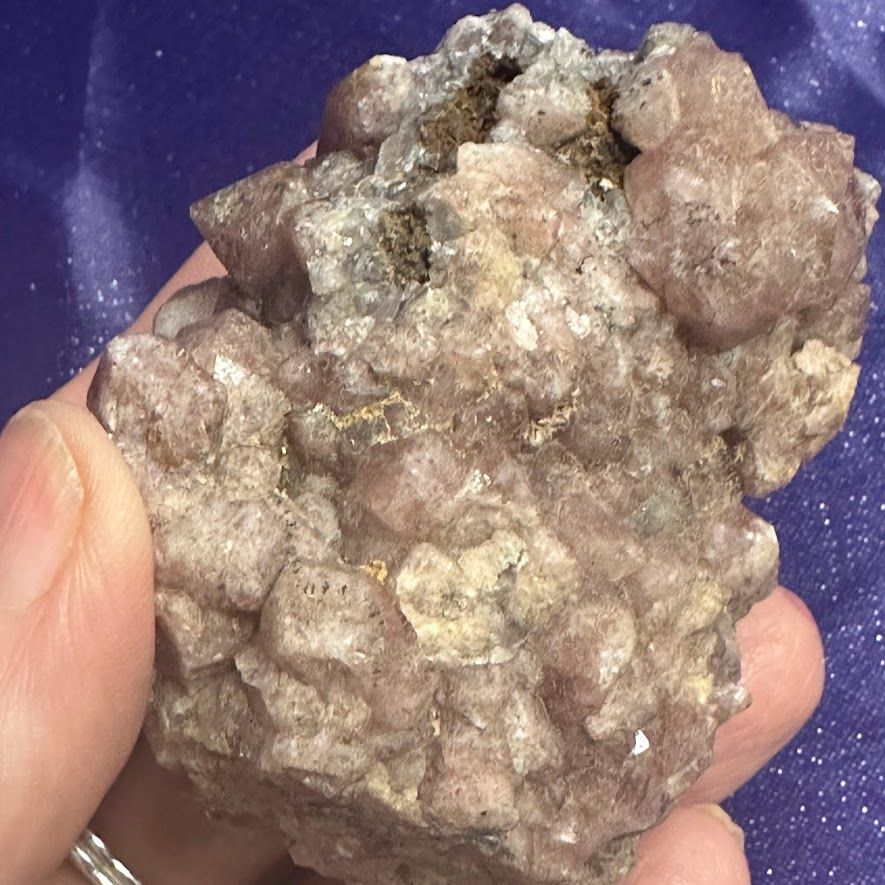 Quartz Hematoid Cluster w/ Maganese on top, Size: 228 g