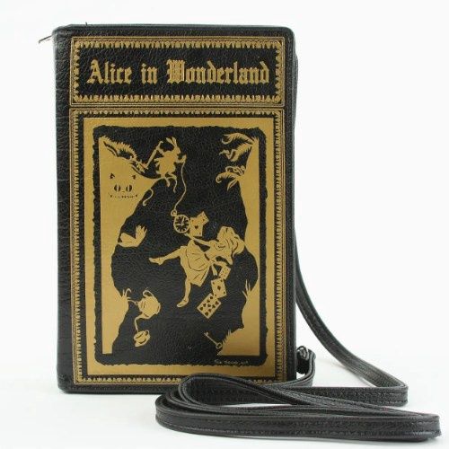 Alice in Wonderland Book Clutch Bag
